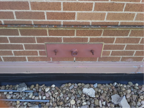 Existing anchors outside of mechanical penthouse.